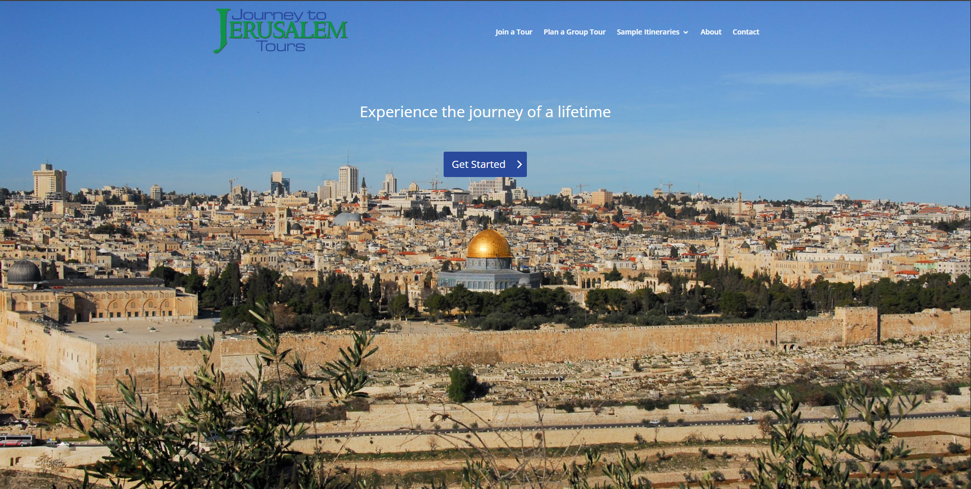 Journey to Jerusalem homepage screenshot